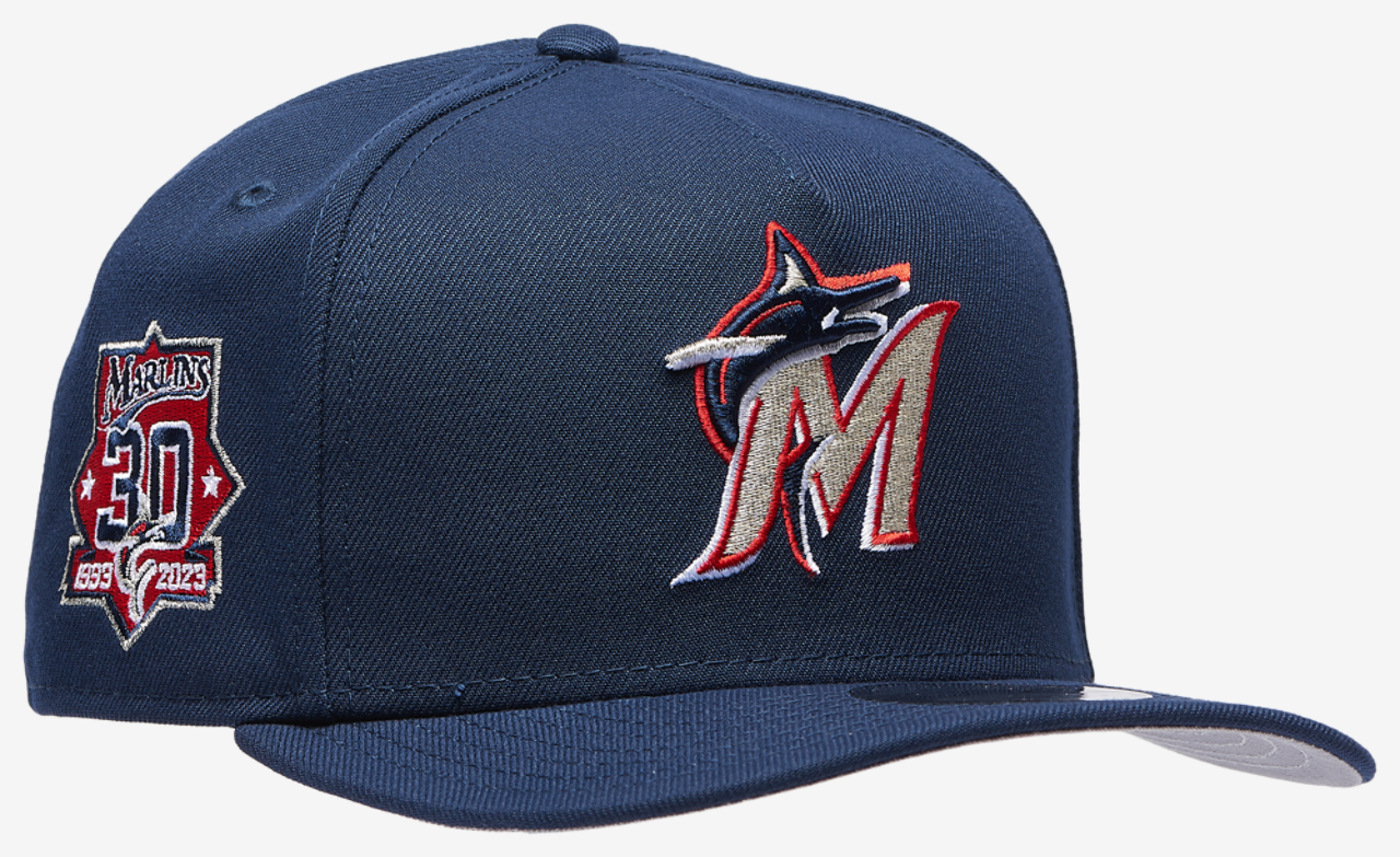 New Era Marlins 950AF Curve 30th Anniversary Cap Image 3 of 5. Tap to open photo gallery.