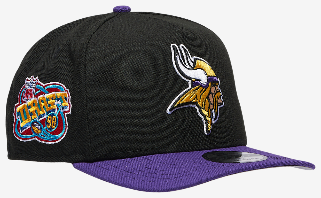 New Era Vikings 950AF Super Bowl '98 Draft Curve Cap Image 3 of 5. Tap to open photo gallery.