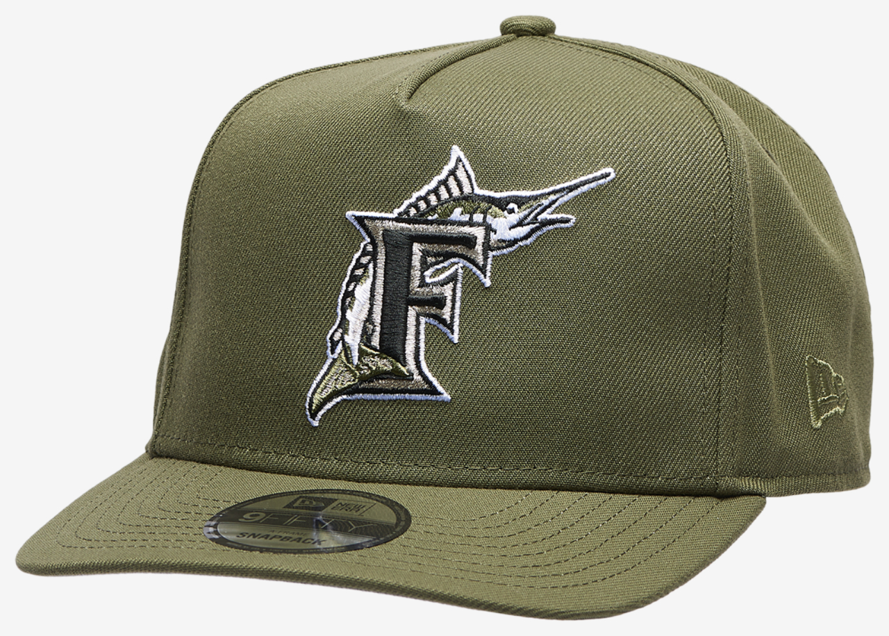 New Era Marlins 950AF 10th Anniversary Curve Cap Image 1 of 5. Tap to open photo gallery.