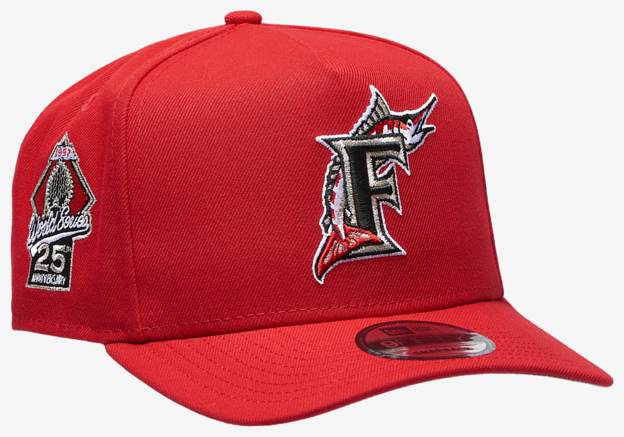 New Era Marlins 950AF 25th Anniversary WS Curve Cap Image 3 of 5. Tap to open photo gallery.