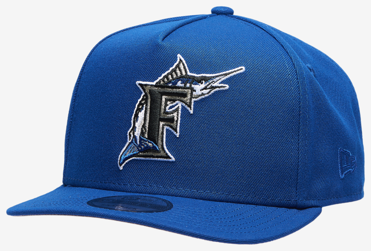 New Era Marlins 950AF 10th Anniversary Curve Cap Image 1 of 5. Tap to open photo gallery.
