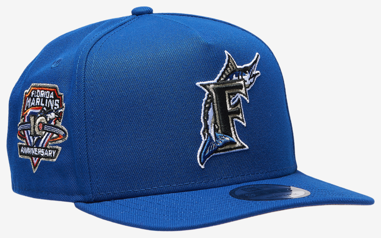New Era Marlins 950AF 10th Anniversary Curve Cap Image 3 of 5. Tap to open photo gallery.