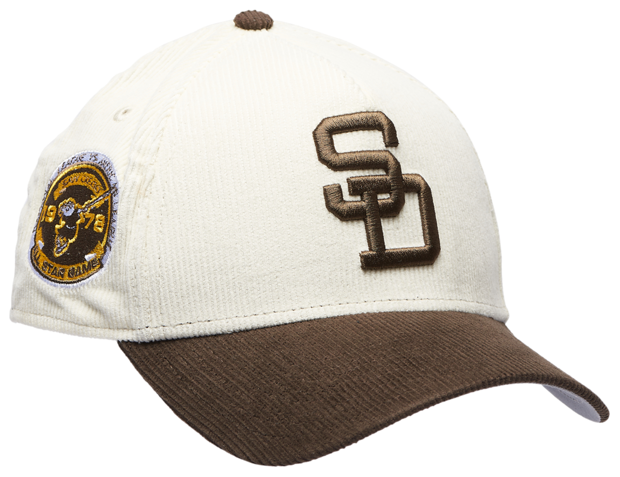 New Era Padres 940 A Frame Cordory Cap Image 3 of 5. Tap to open photo gallery.