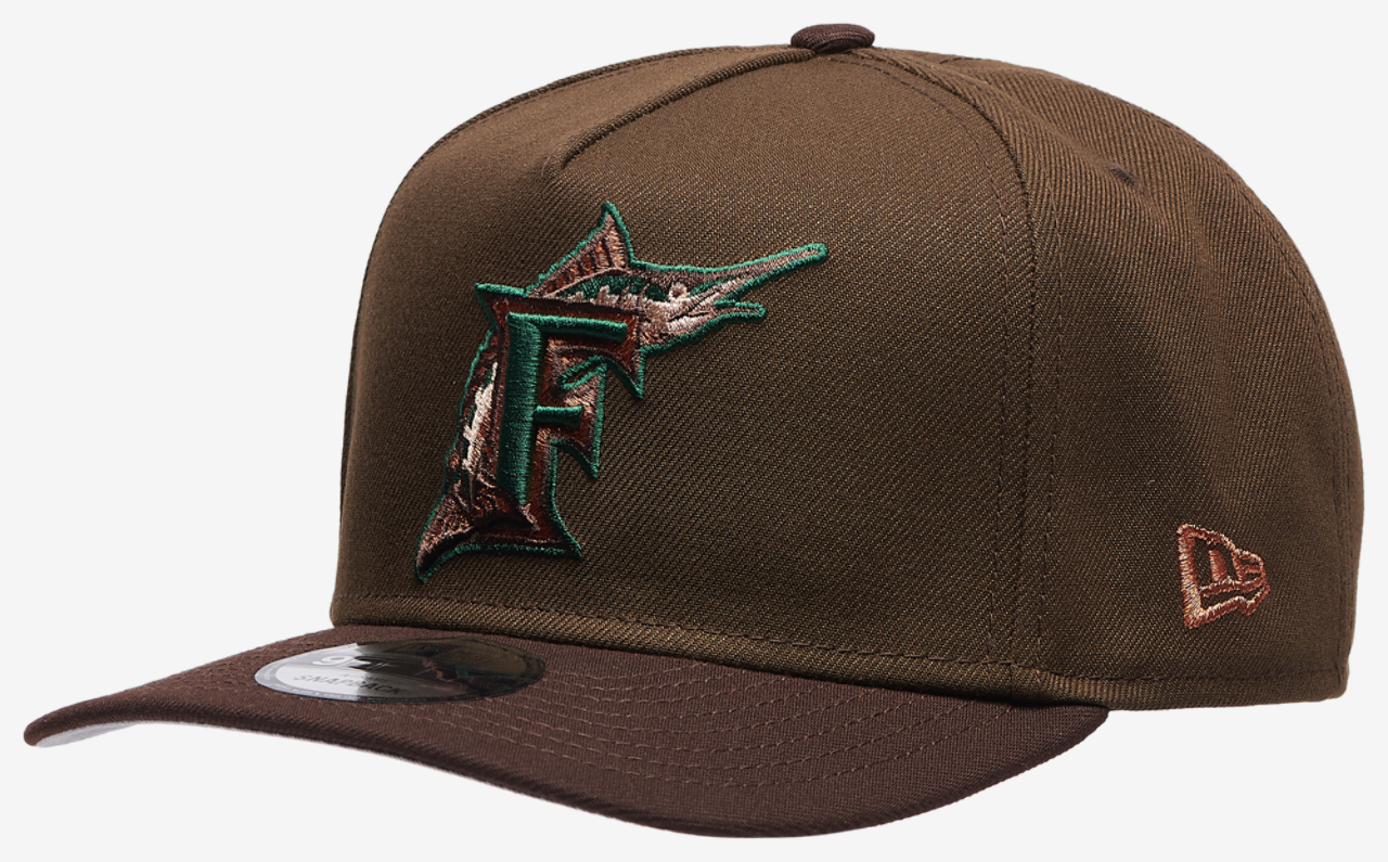 New Era Marlins 9FIFTY A-Frame Curve 03 World Series Cap Image 1 of 5. Tap to open photo gallery.