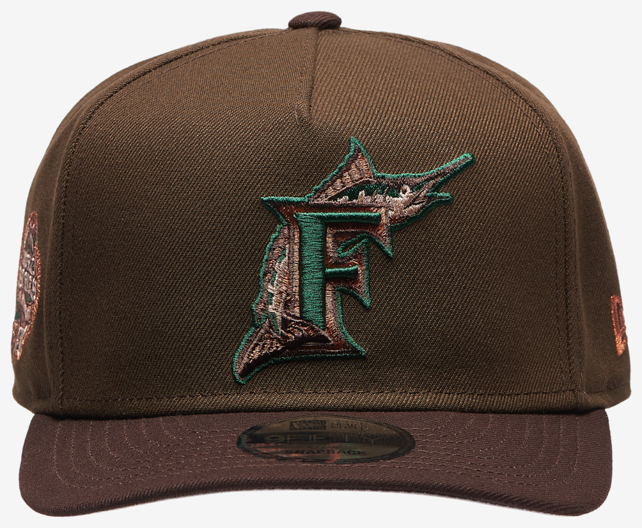 New Era Marlins 9FIFTY A-Frame Curve 03 World Series Cap Image 2 of 5. Tap to open photo gallery.