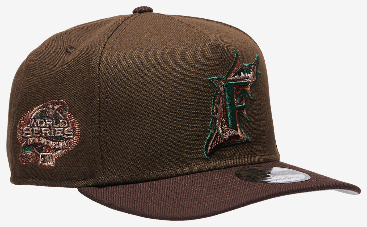 New Era Marlins 9FIFTY A-Frame Curve 03 World Series Cap Image 3 of 5. Tap to open photo gallery.
