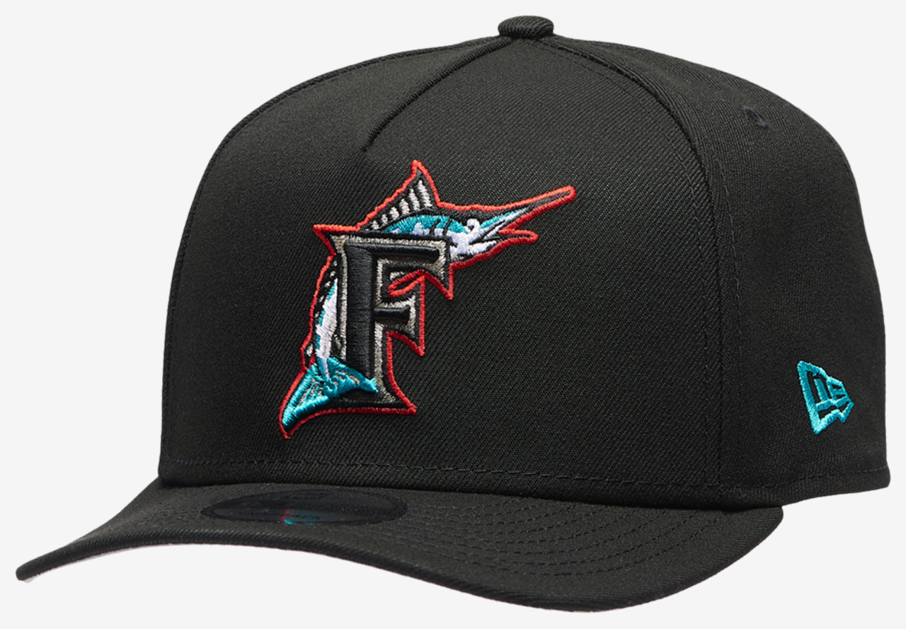 New Era Marlins 9FIFTY A-Frame Curve 03 World Series Cap Image 1 of 5. Tap to open photo gallery.