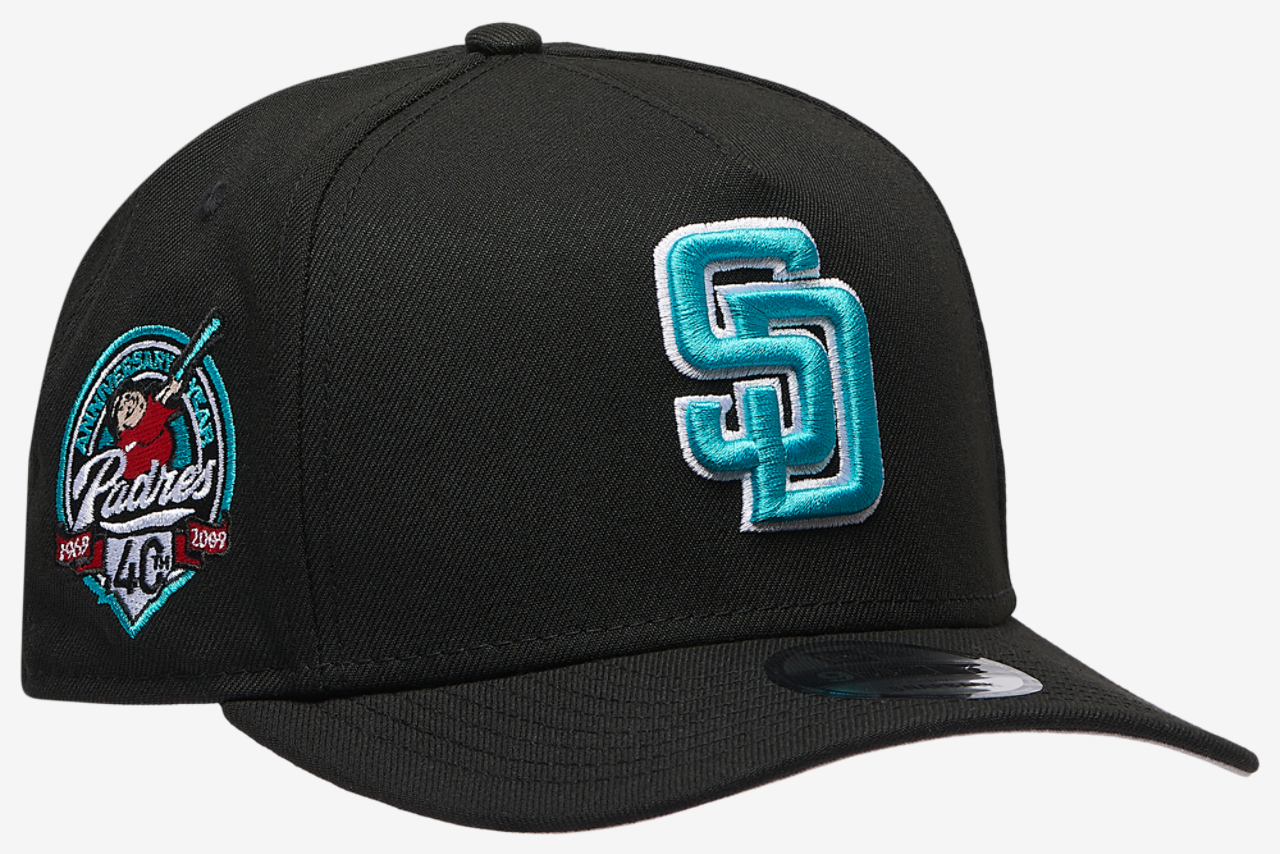 New Era Padres 9FIFTY A-Frame Curve 40th Cap Image 3 of 5. Tap to open photo gallery.