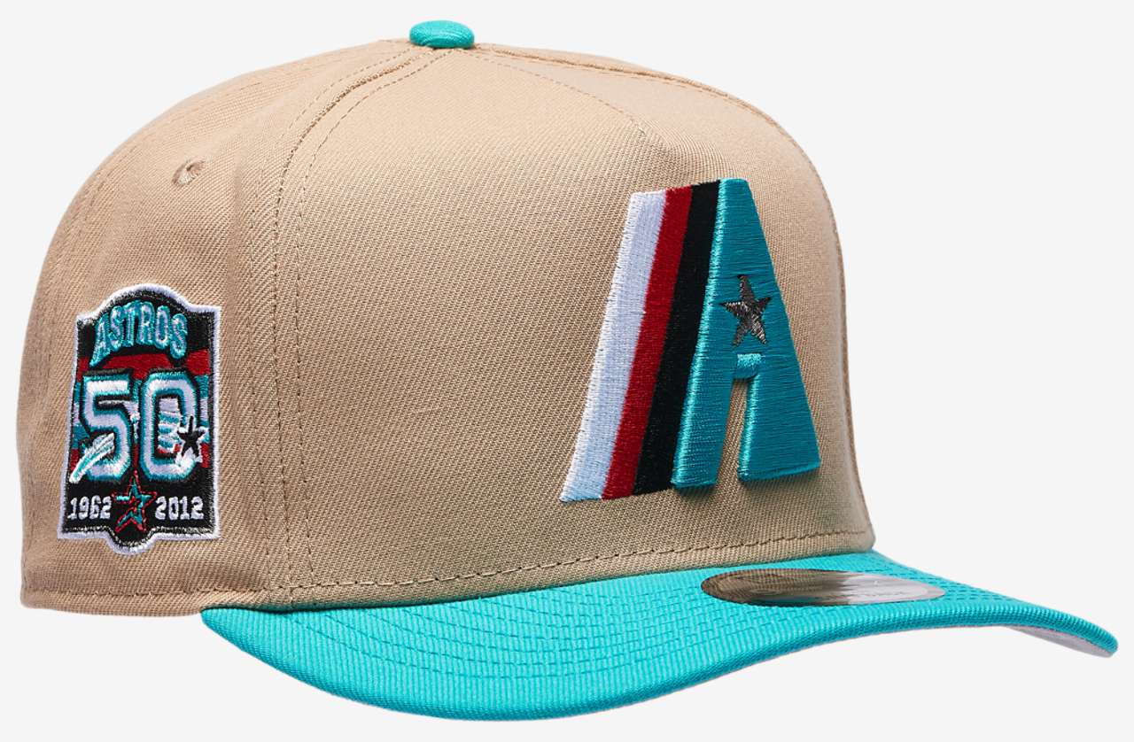 New Era Astros 9FIFTY A-Frame Curve Cap Image 3 of 5. Tap to open photo gallery.