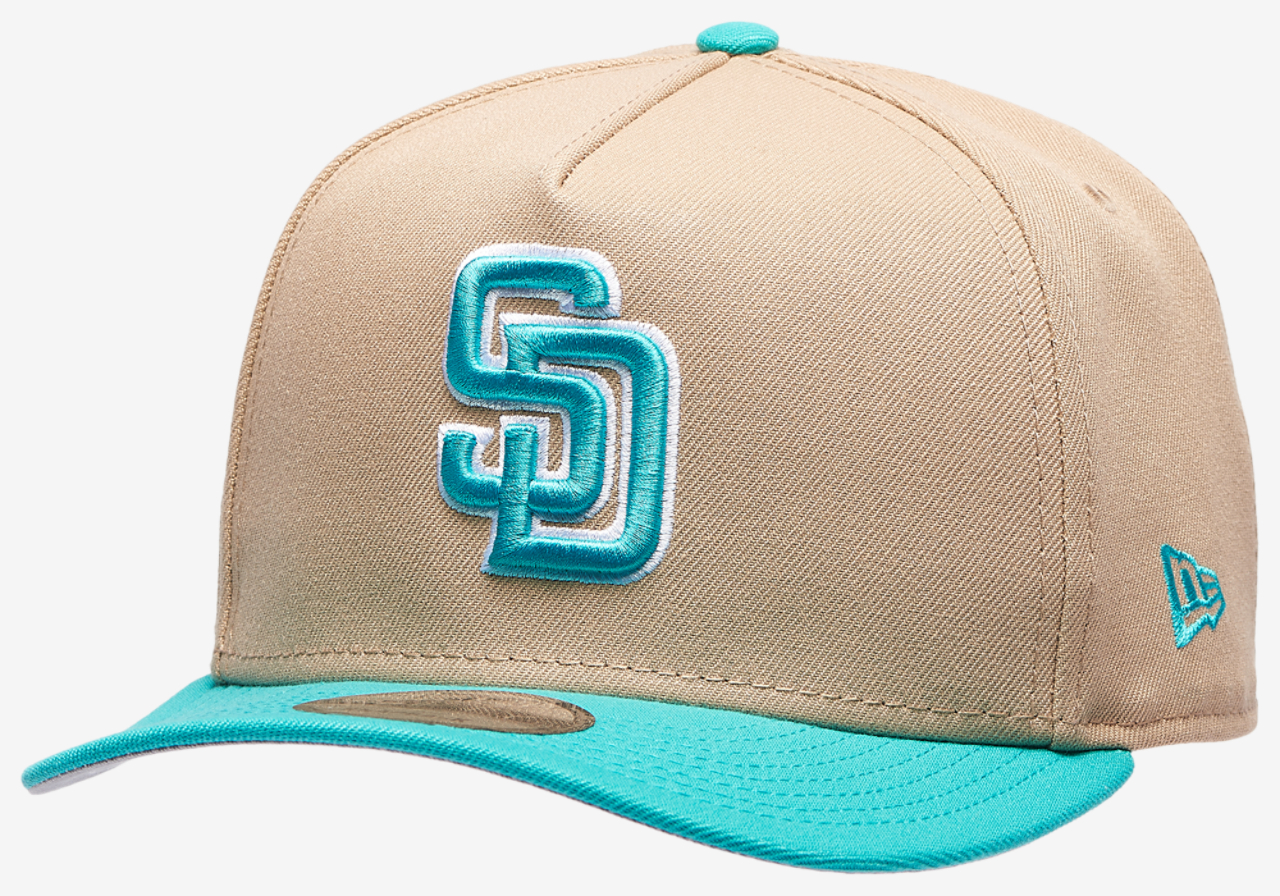 New Era Padres 9FIFTY A-Frame Curve 50th Cap Image 1 of 5. Tap to open photo gallery.