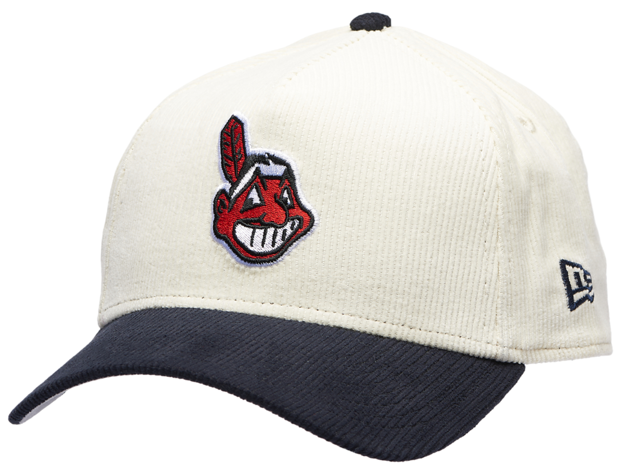 New Era Indians 940 A Frame Cordory Cap Image 1 of 5. Tap to open photo gallery.
