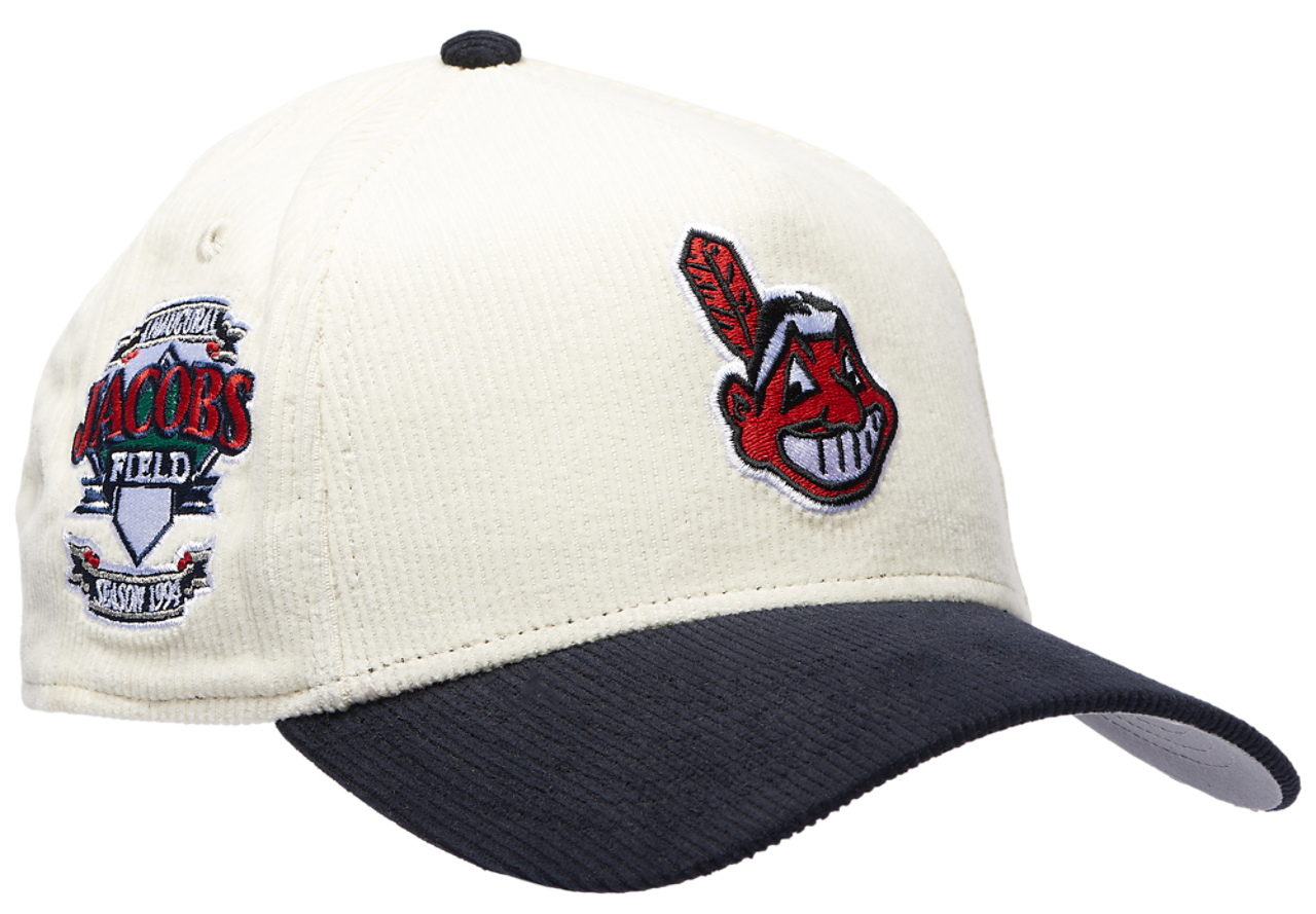 New Era Indians 940 A Frame Cordory Cap Image 3 of 5. Tap to open photo gallery.