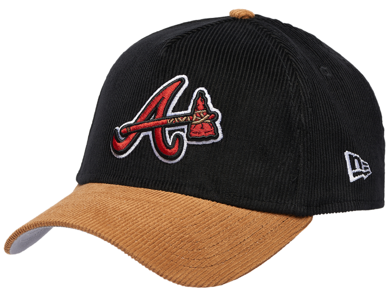 New Era Braves 940AF Cord Cap Image 1 of 5. Tap to open photo gallery.