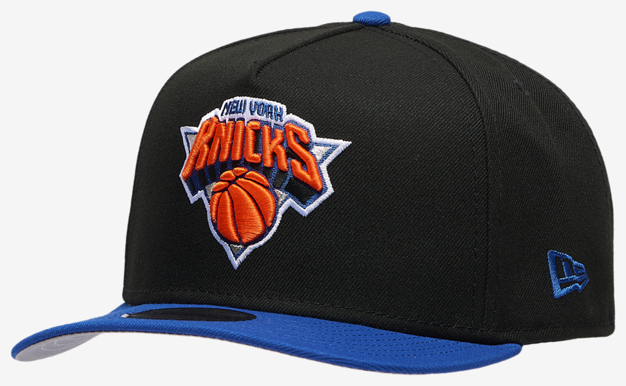 New Era Knicks 9FIFTY A Frame Curve EC Image 1 of 5. Tap to open photo gallery.