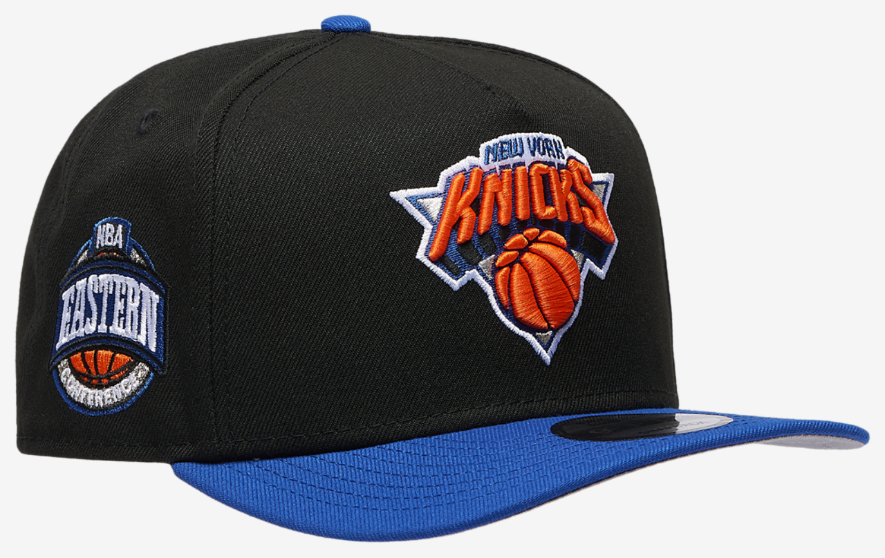 New Era Knicks 9FIFTY A Frame Curve EC Image 3 of 5. Tap to open photo gallery.