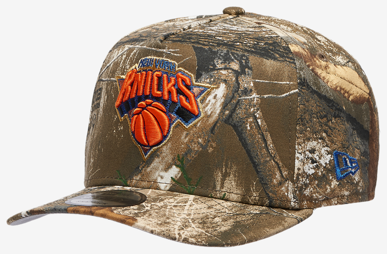 New Era Knicks 9FIFTY A Frame Curve EC RTE Image 1 of 5. Tap to open photo gallery.