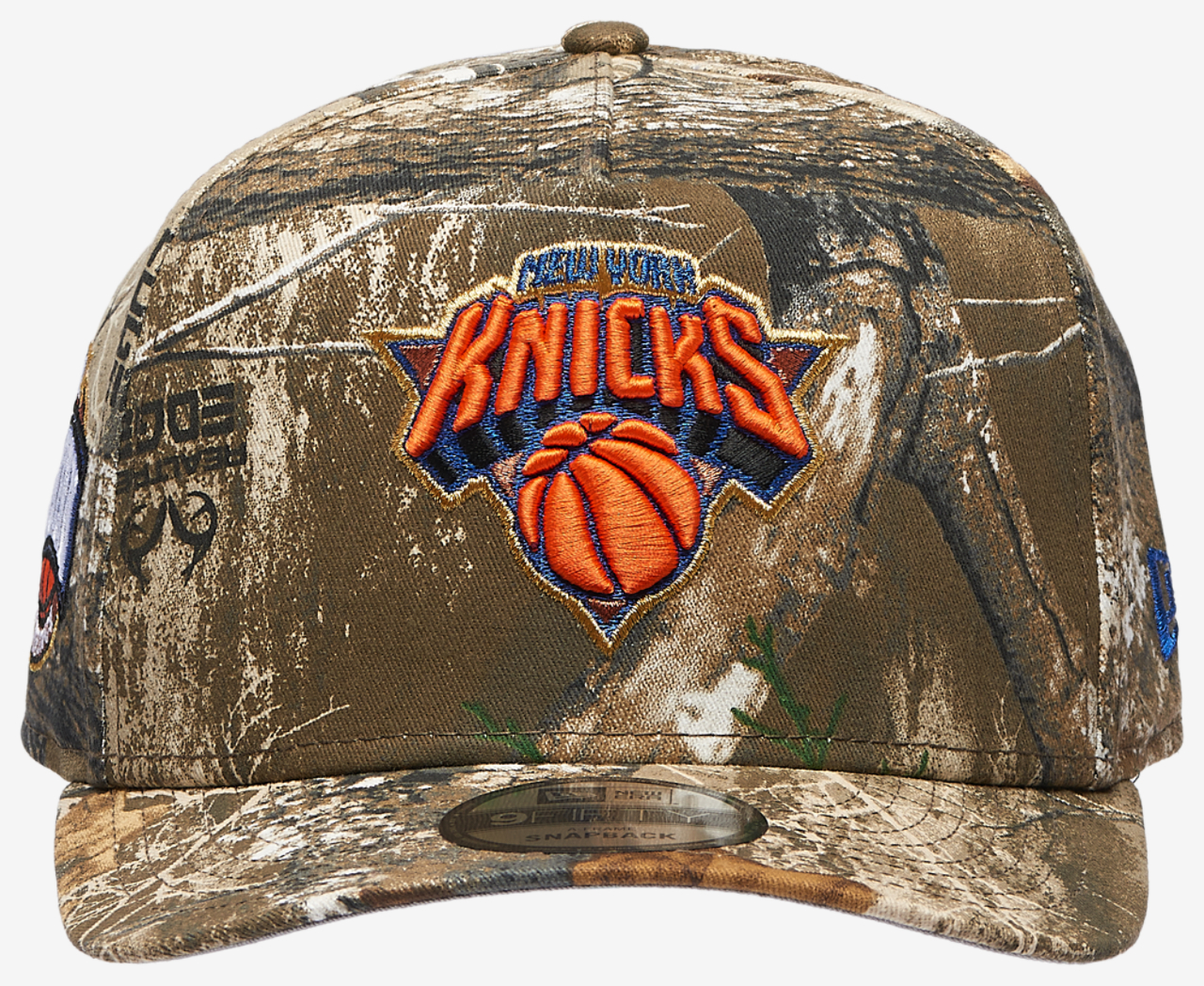 New Era Knicks 9FIFTY A Frame Curve EC RTE Image 2 of 5. Tap to open photo gallery.