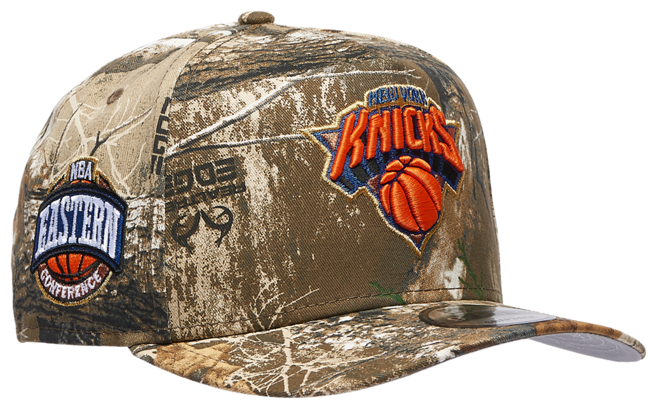 New Era Knicks 9FIFTY A Frame Curve EC RTE Image 3 of 5. Tap to open photo gallery.