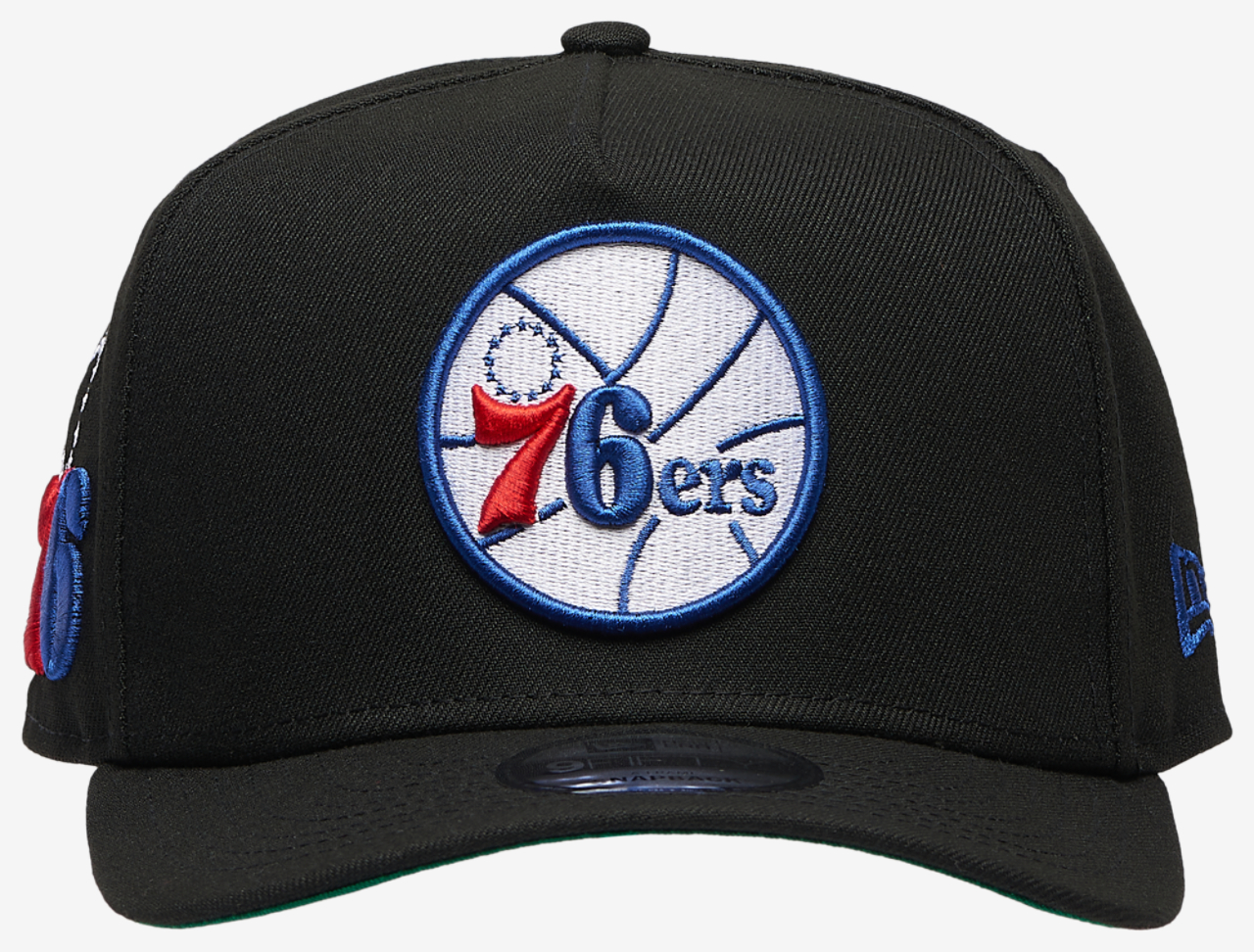 New Era 76ers 9FIFTY A Frame Curve Image 2 of 5. Tap to open photo gallery.