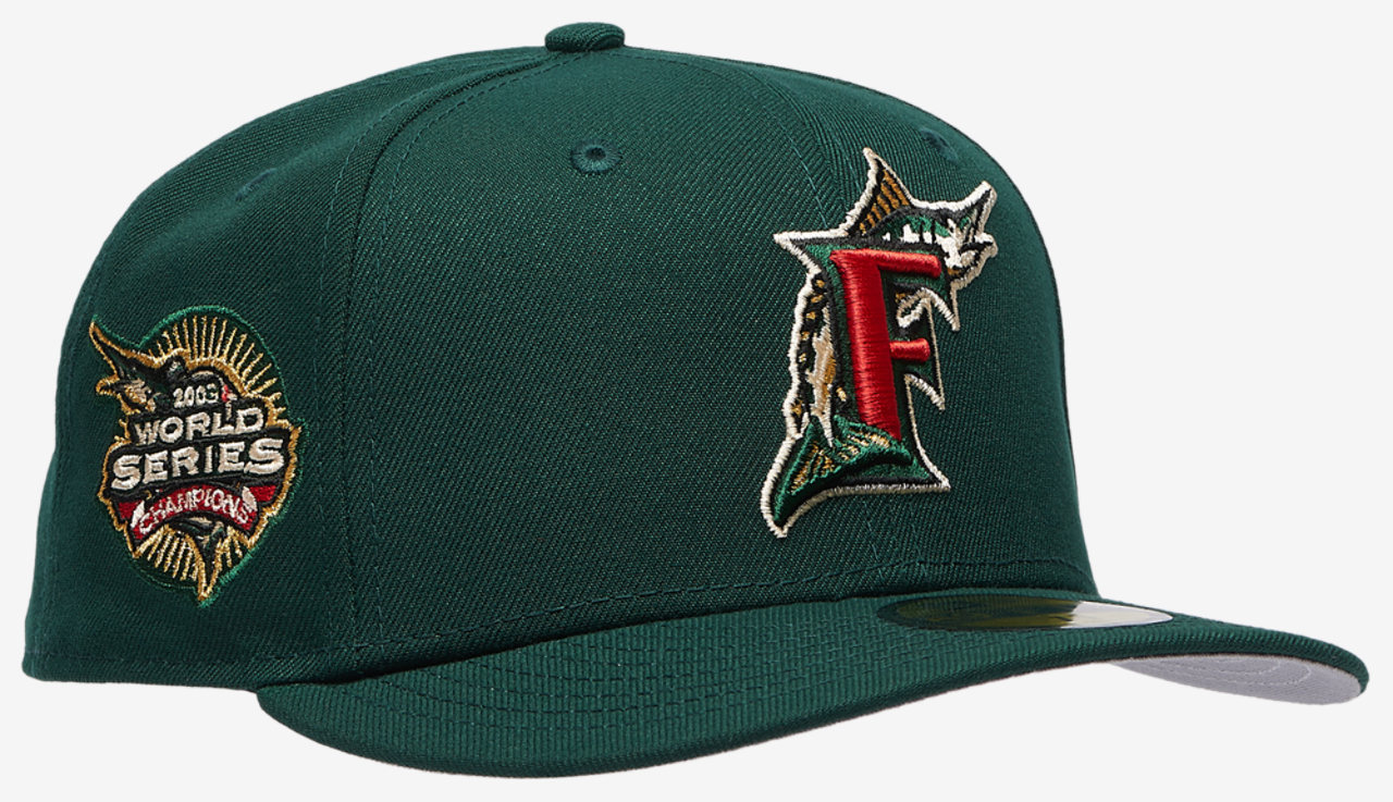 New Era Marlins 5950PC 03 World Series Champ Cap Image 3 of 5. Tap to open photo gallery.