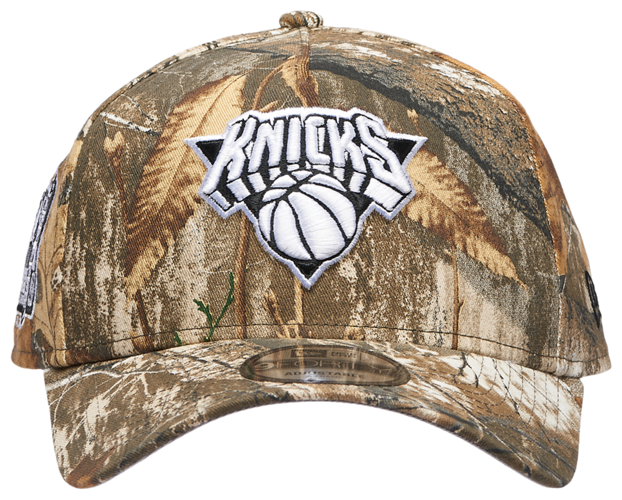 New Era Knicks 9FORTY A-Frame Realtree Cap Image 2 of 5. Tap to open photo gallery.