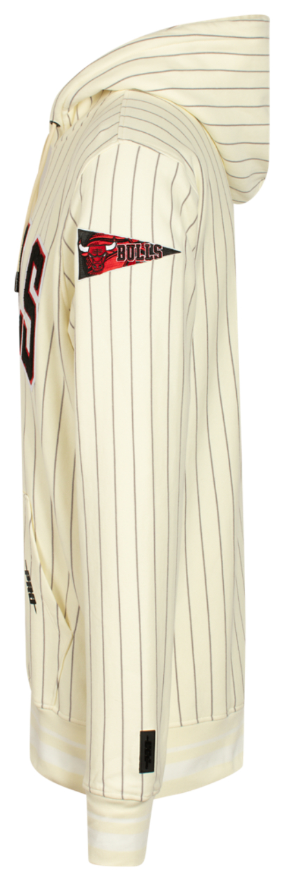 Pro Standard NBA Bulls Pinstripe PO Hoodie  Image 3 of 4. Tap to open photo gallery.