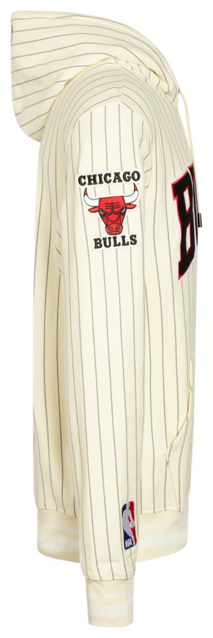 Pro Standard NBA Bulls Pinstripe PO Hoodie  Image 4 of 4. Tap to open photo gallery.