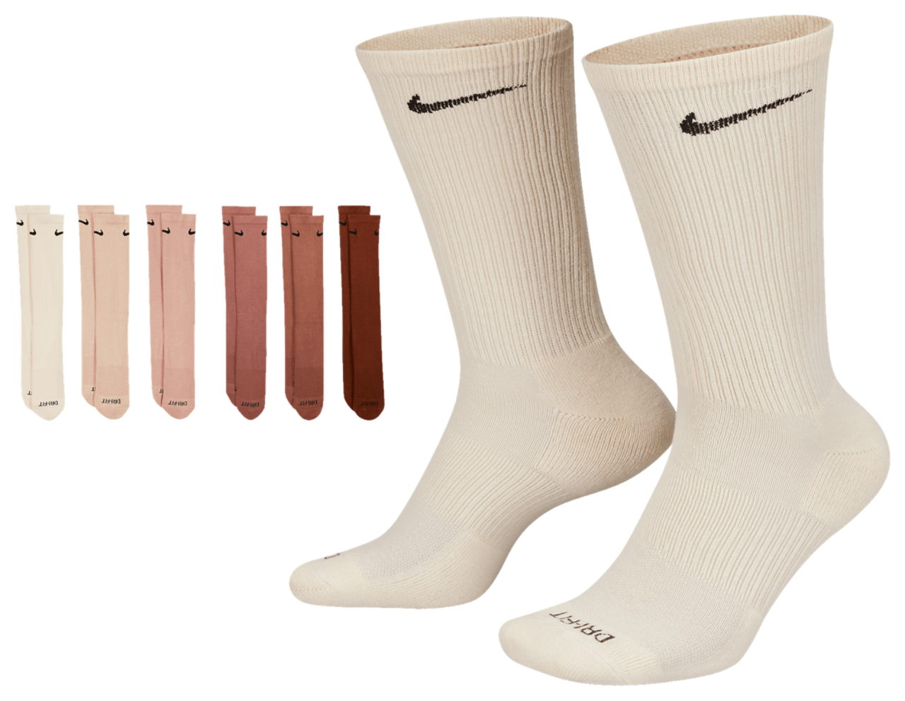 Nike 6 Pack Everyday Plus Cushioned Socks  Image 1 of 3. Tap to open photo gallery.