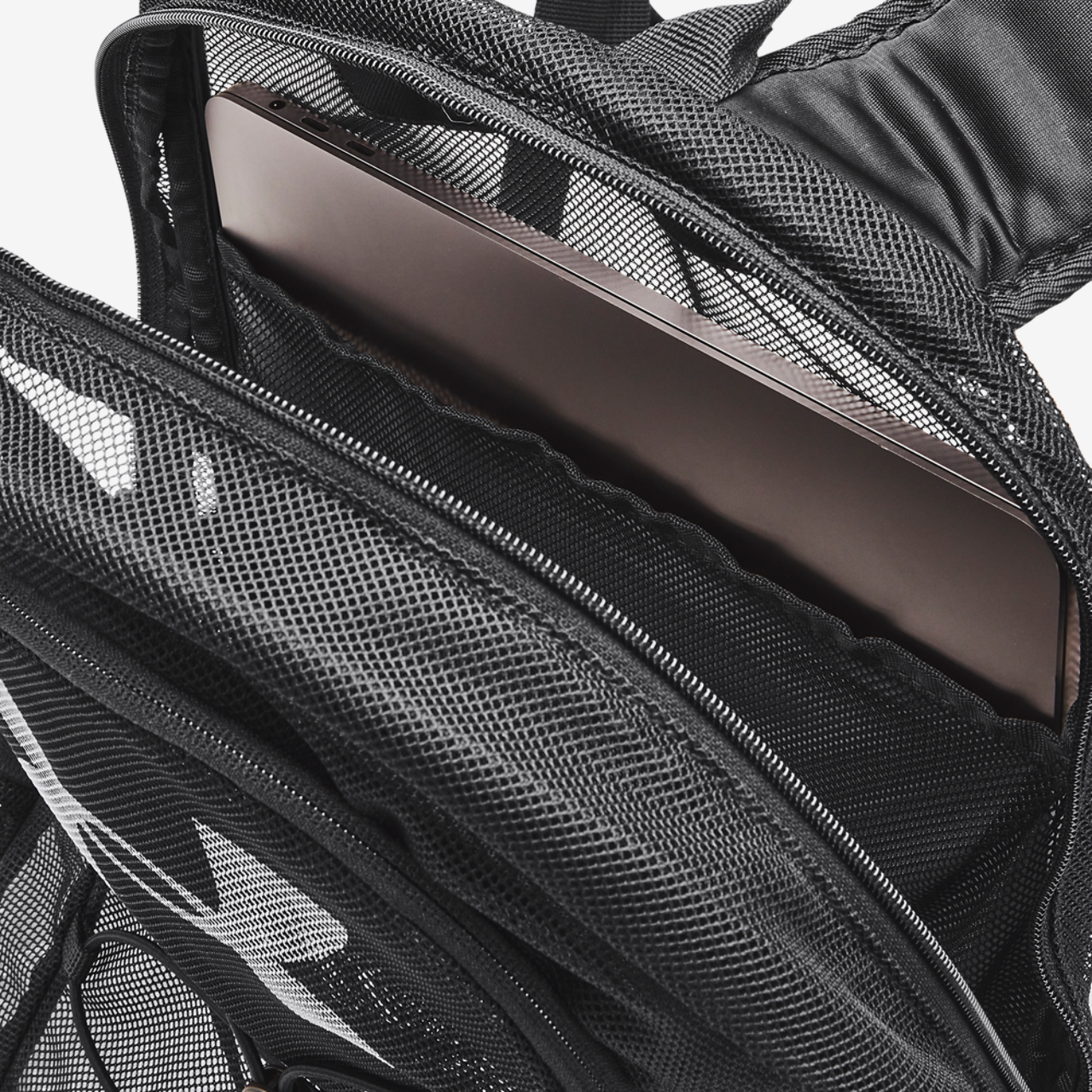 Under Armour Hustle Mesh Backpack Image 4 of 6. Tap to open photo gallery.