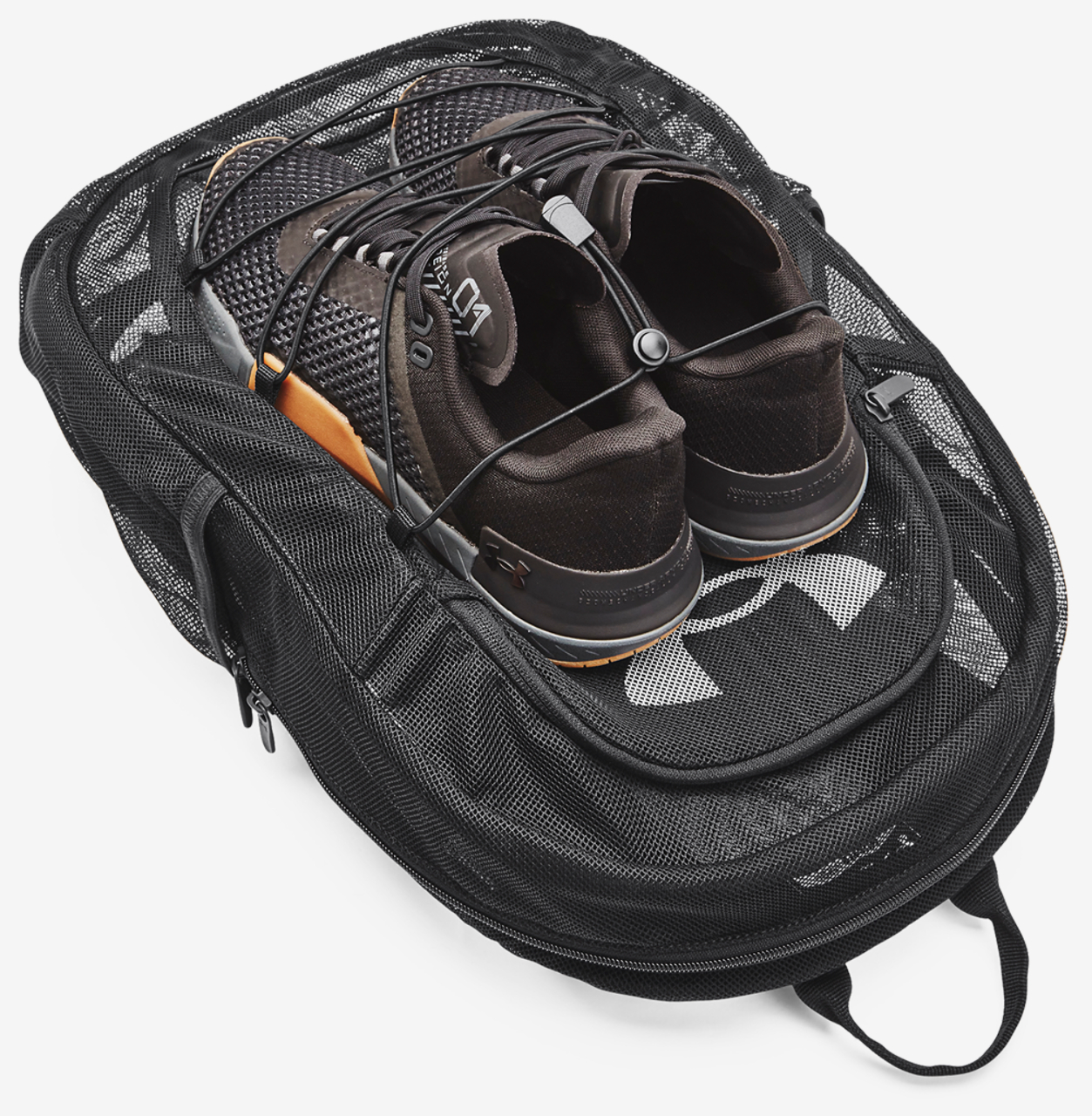 Under Armour Hustle Mesh Backpack Image 5 of 6. Tap to open photo gallery.