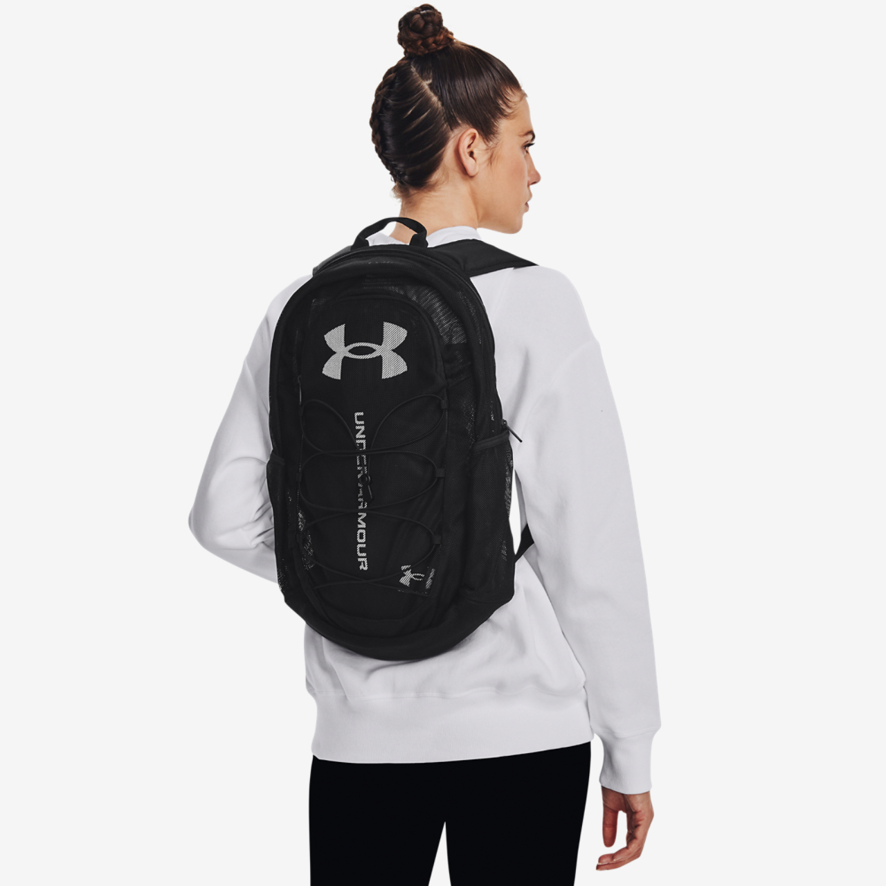 Under Armour Hustle Mesh Backpack Image 6 of 6. Tap to open photo gallery.