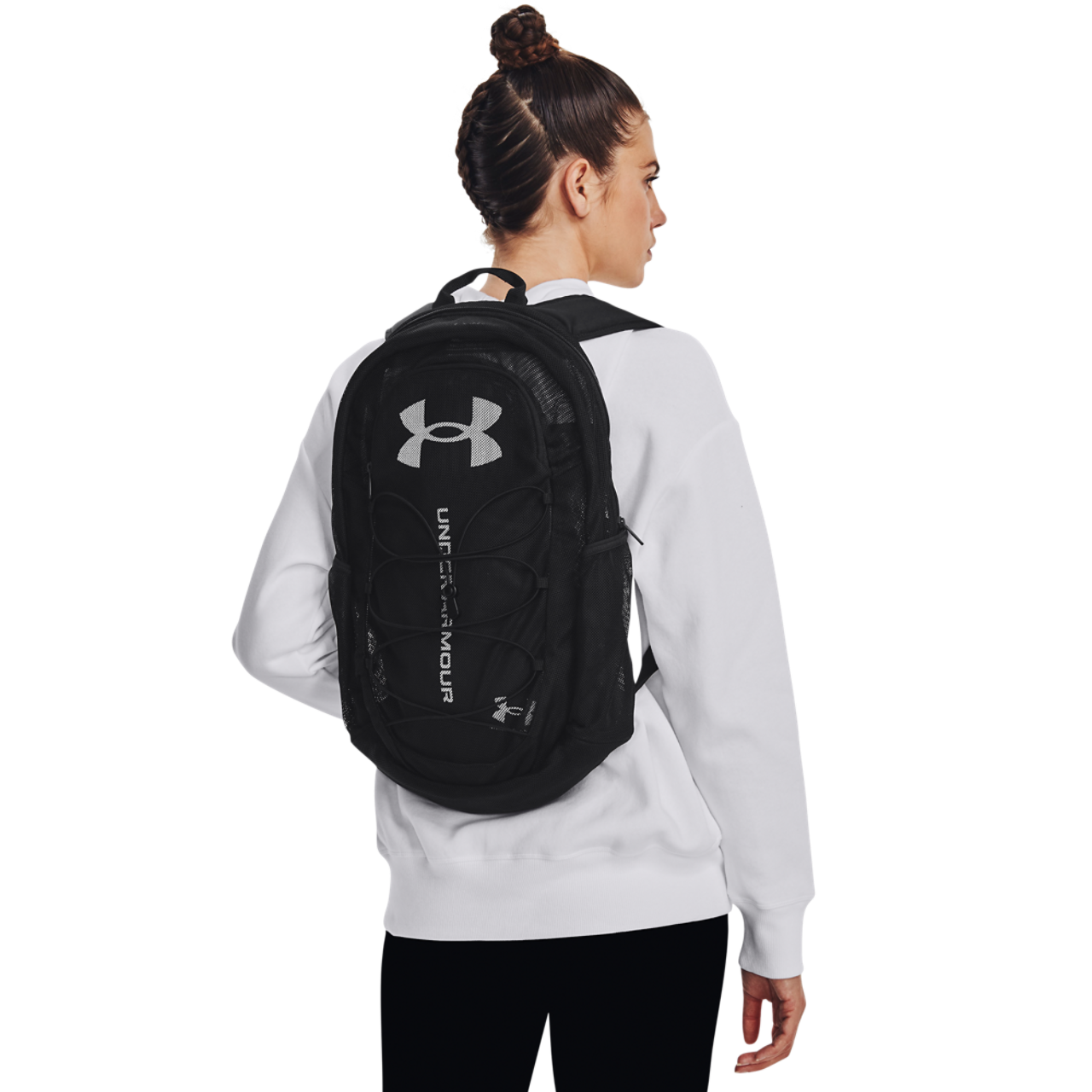 Under Armour Hustle Mesh Backpack Image 6 of 6. Tap to open photo gallery.