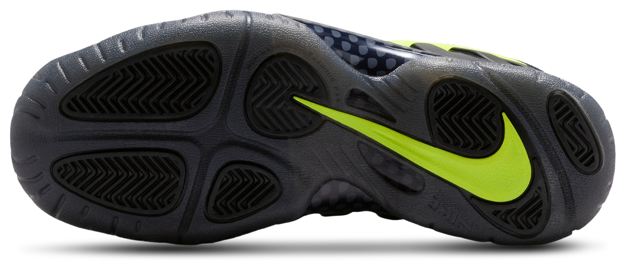 Nike Little Posite Pro 童款 - Black/Voltage Yellow - Image 5