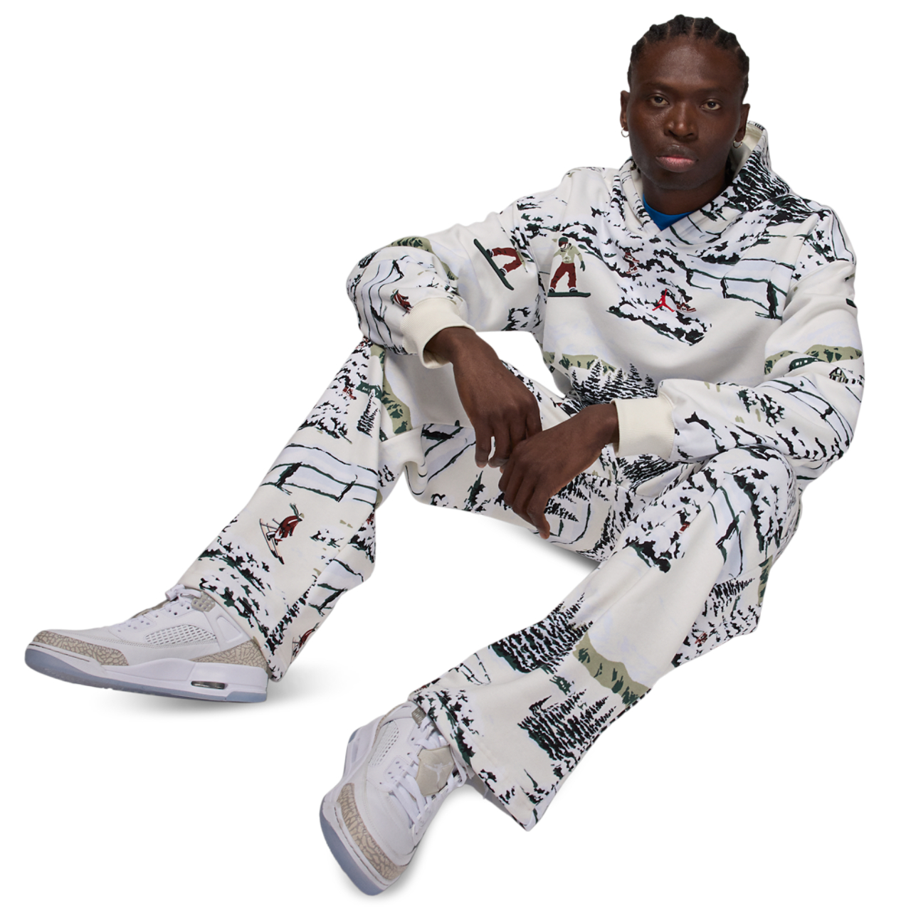 Jordan Brooklyn Holiday Pants AOP  Image 4 of 4. Tap to open photo gallery.