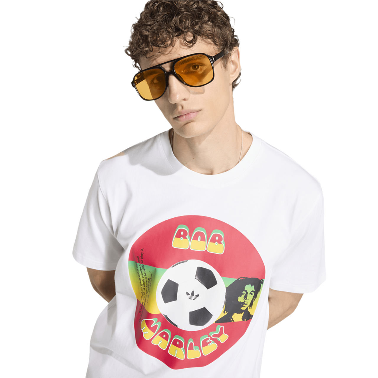 adidas Jamaica Bob OG 2 T-Shirt  Image 3 of 10. Tap to open photo gallery.