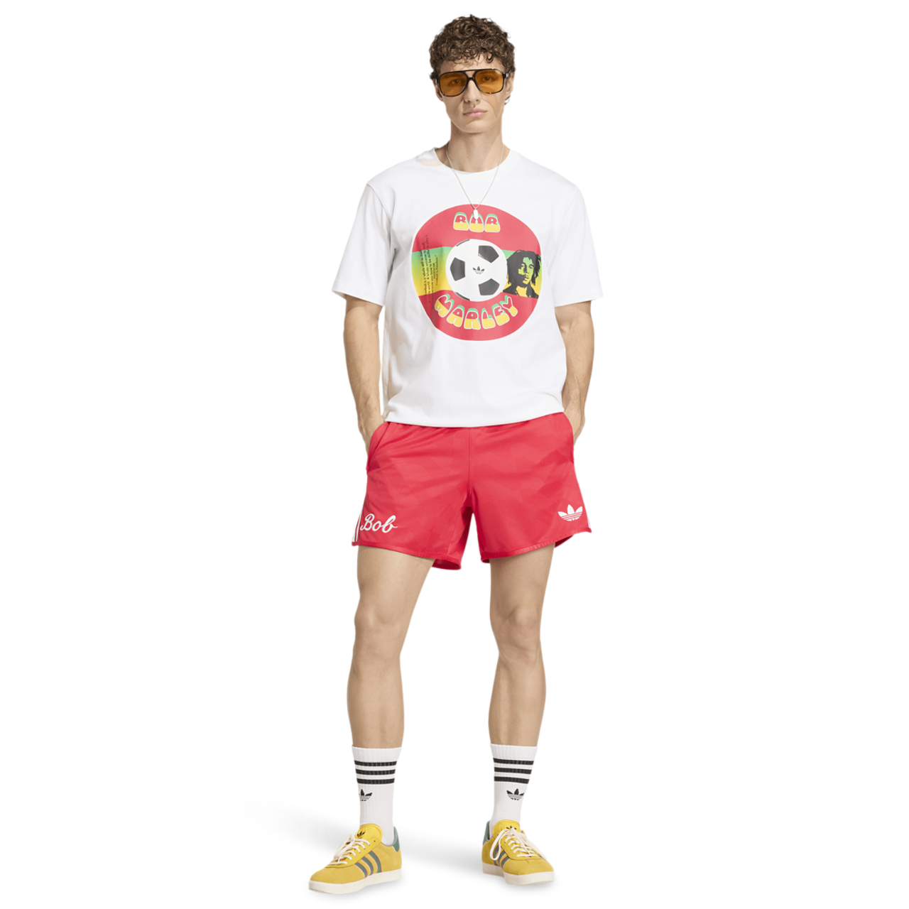 adidas Jamaica Bob OG 2 T-Shirt  Image 9 of 10. Tap to open photo gallery.