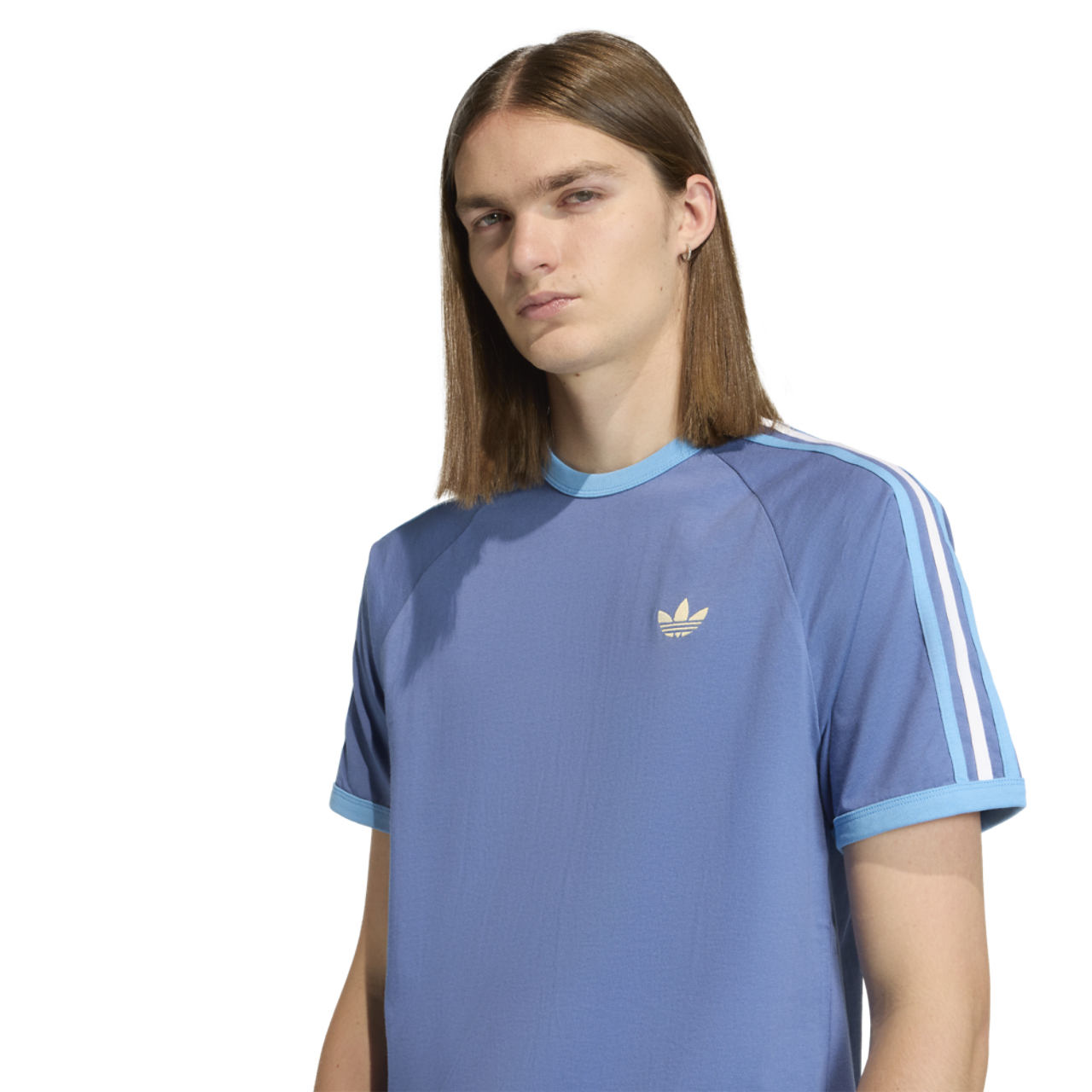 adidas Argentina World Cup '26 3 Stripe T-Shirt  Image 3 of 4. Tap to open photo gallery.