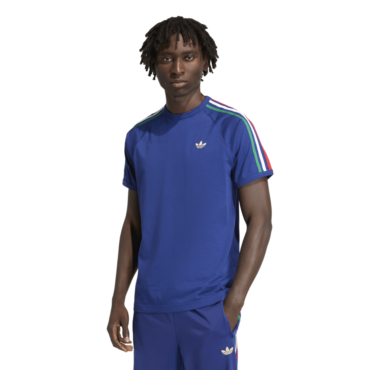 adidas Italy World Cup '26 3 Stripe T-Shirt  Image 1 of 5. Tap to open photo gallery.