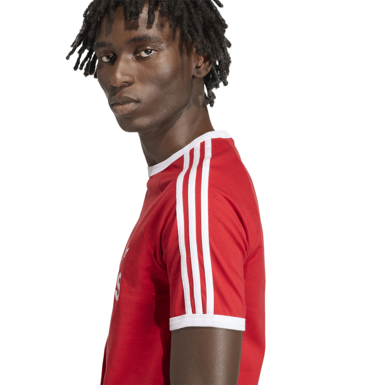 adidas 3-Stripes Slim Ringer T-Shirt  Image 4 of 5. Tap to open photo gallery.
