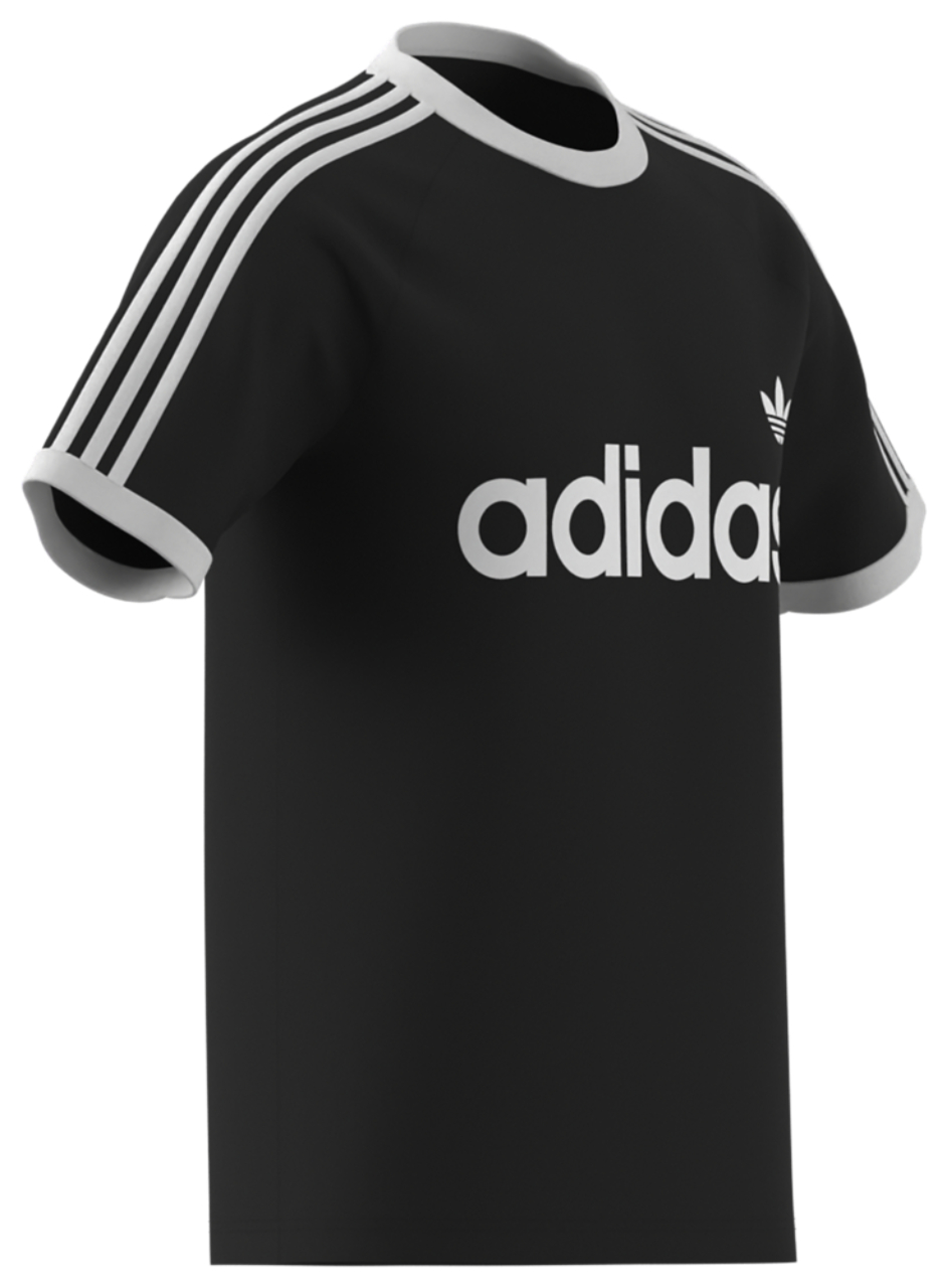 adidas 3-Stripes Slim Ringer T-Shirt  Image 3 of 4. Tap to open photo gallery.