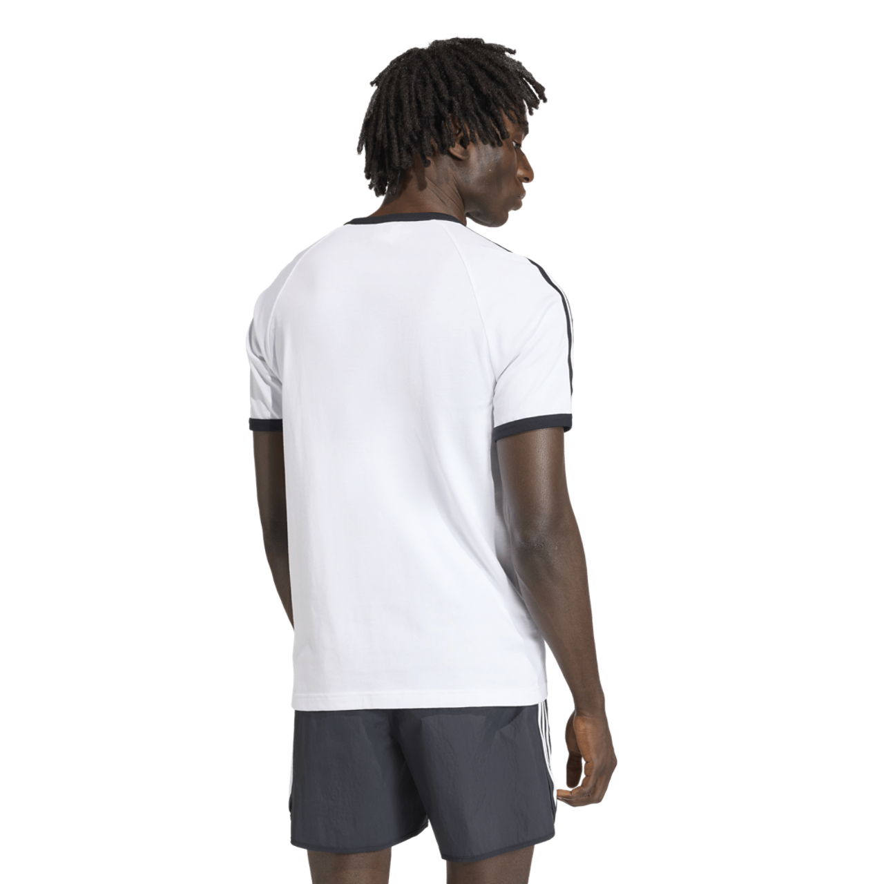 adidas 3-Stripes Slim Ringer T-shirt  Image 2 of 5. Tap to open photo gallery.