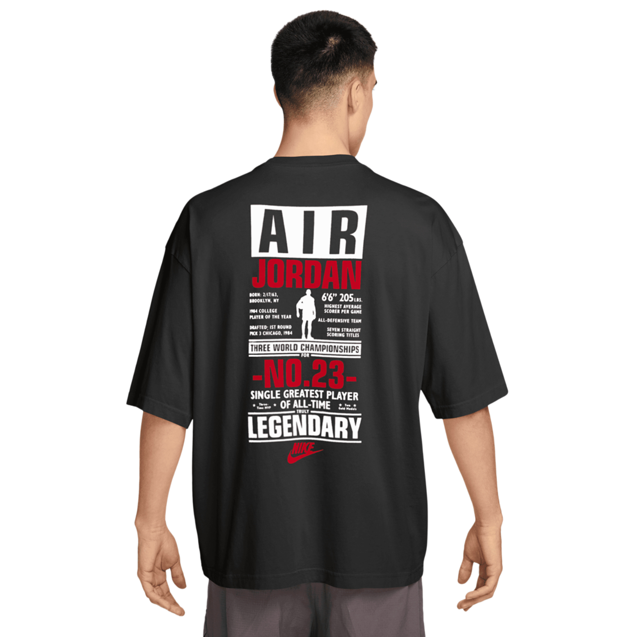 Jordan Flight Reis Legend Short Sleeve Crew  Image 2 of 3. Tap to open photo gallery.