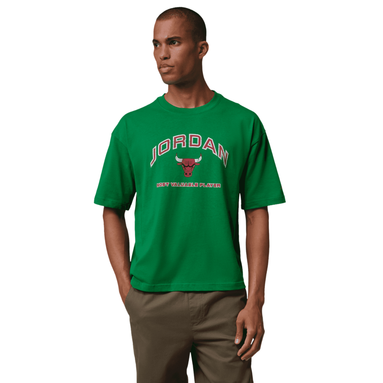 Jordan Flight Essential Boxy Graphic Short Sleeve Crew  Image 1 of 6. Tap to open photo gallery.
