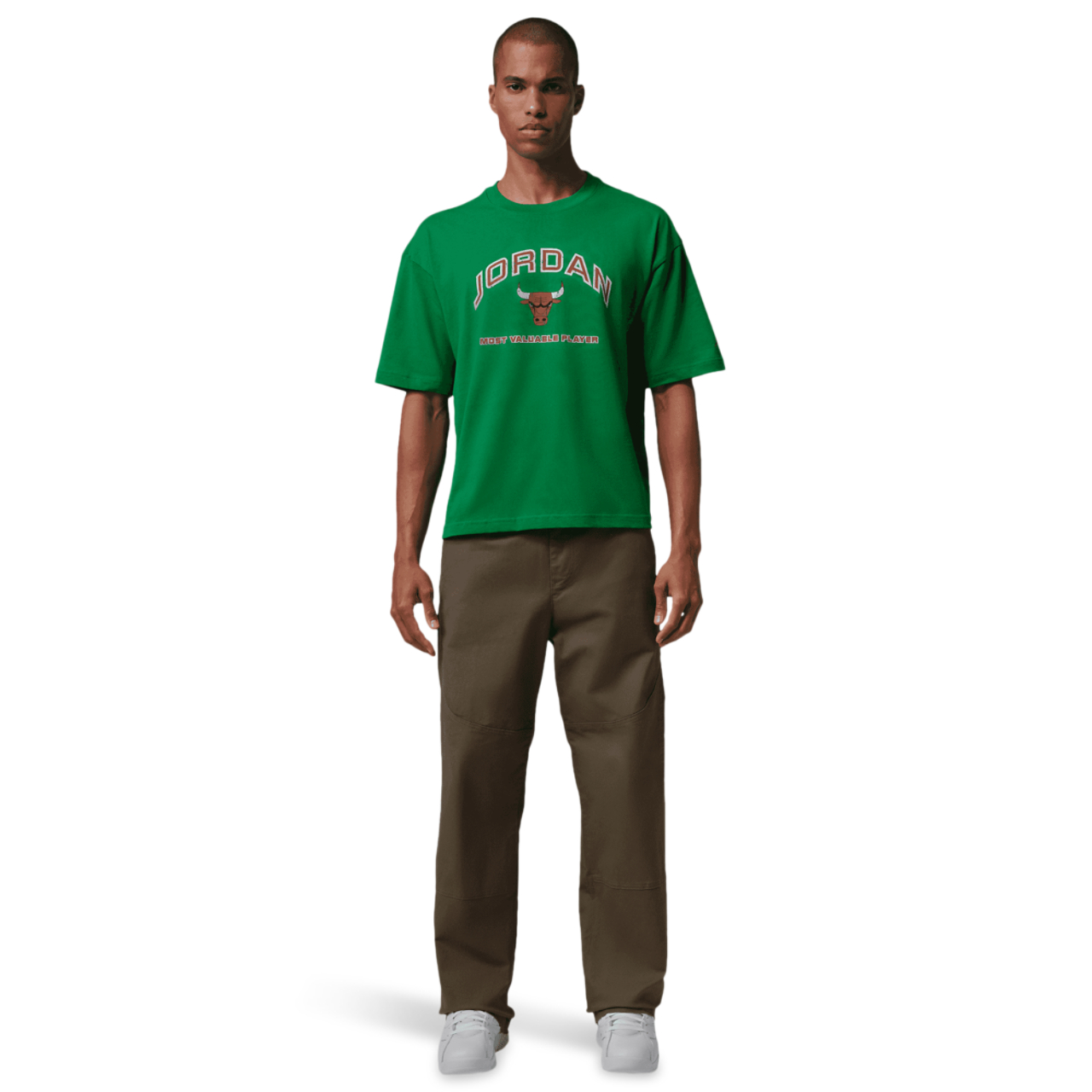 Jordan Flight Essential Boxy Graphic Short Sleeve Crew  Image 6 of 6. Tap to open photo gallery.
