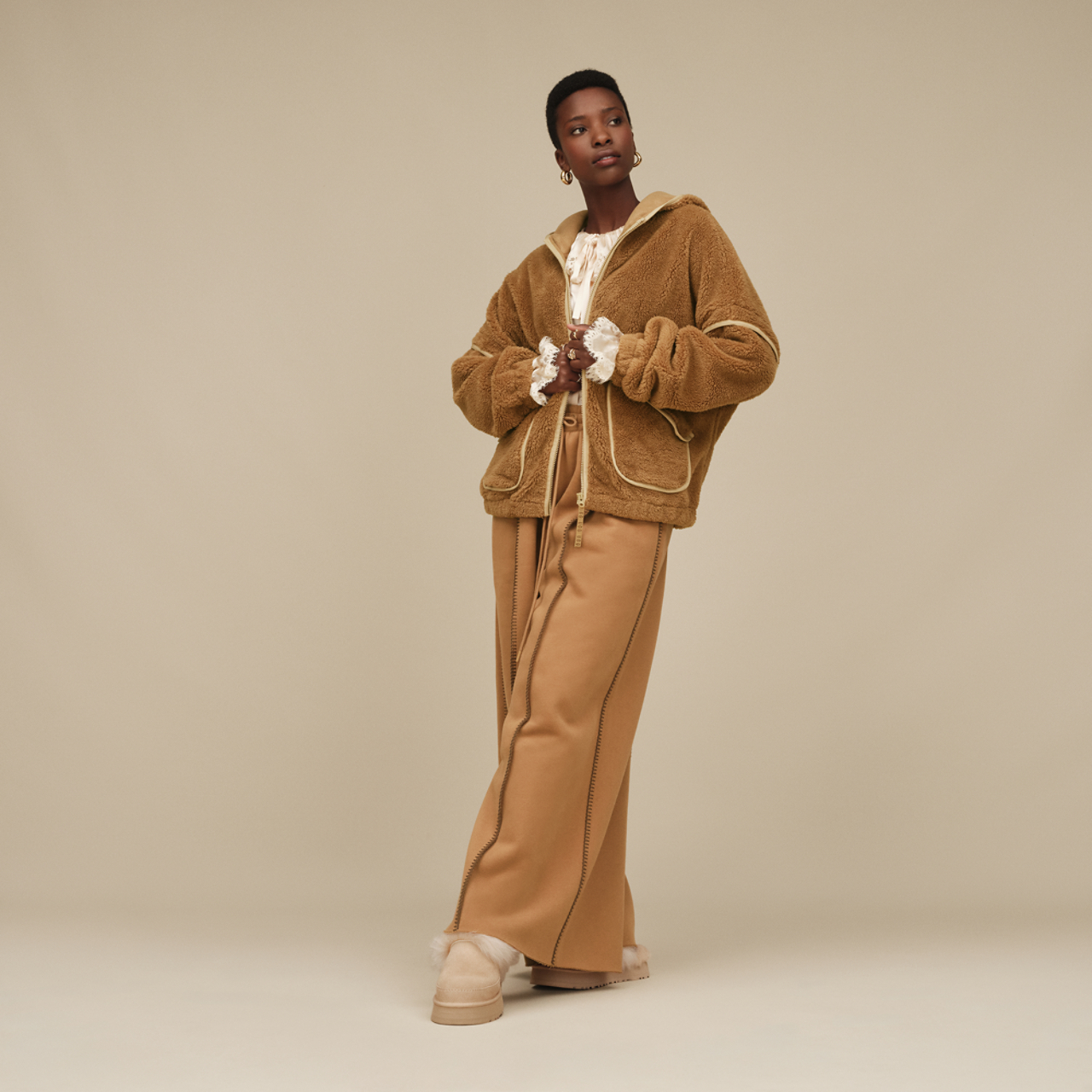 UGG Mariella Fluff Full-Zip Hoodie Image 5 of 5. Tap to open photo gallery.