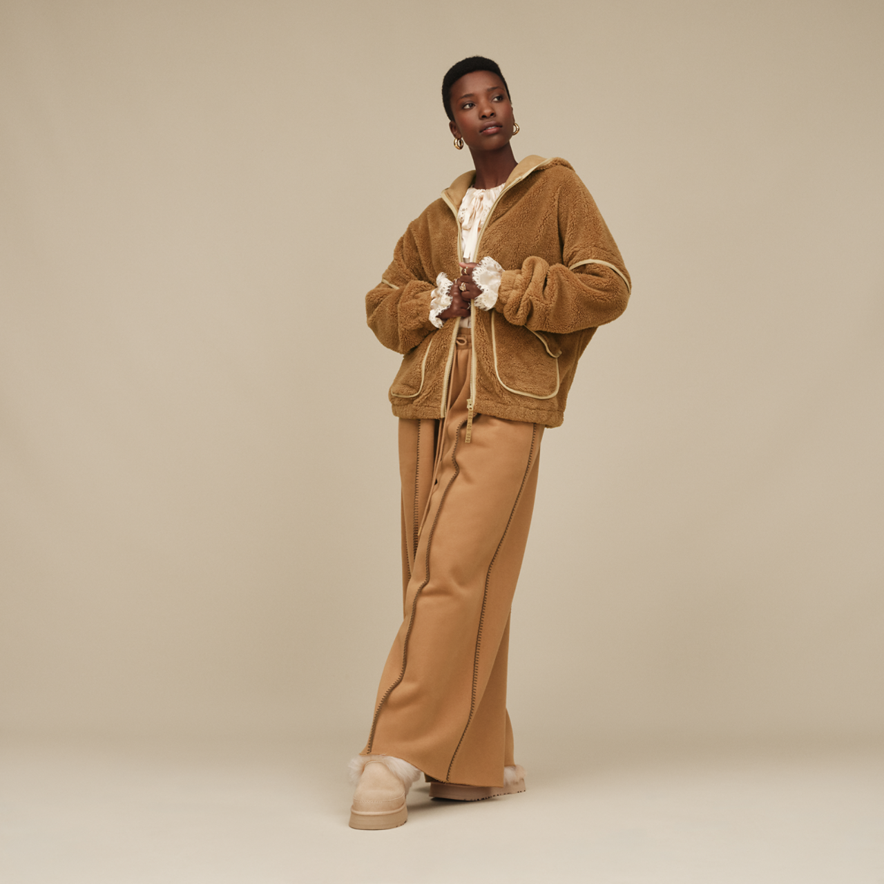 UGG Mariella Fluff Full-Zip Hoodie Image 5 of 5. Tap to open photo gallery.