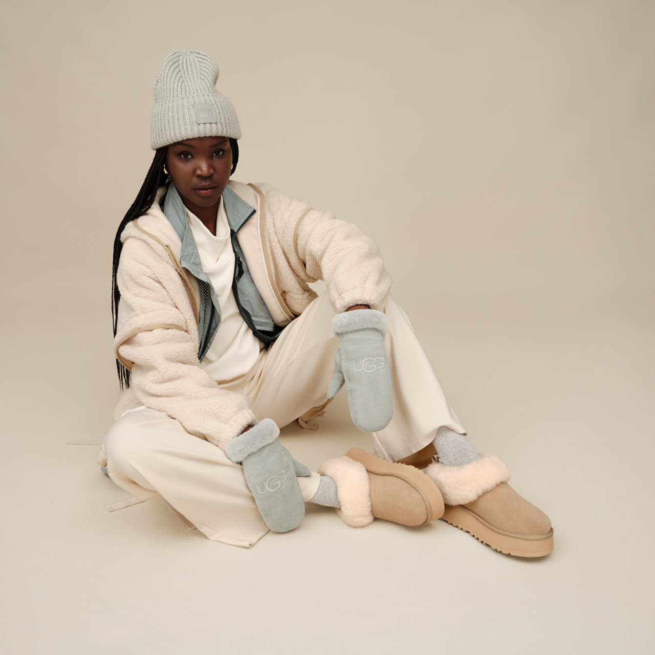 UGG Mariella Fluff Full-Zip Hoodie Image 4 of 5. Tap to open photo gallery.