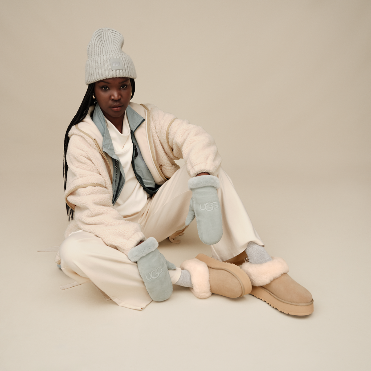 UGG Mariella Fluff Full-Zip Hoodie Image 4 of 5. Tap to open photo gallery.