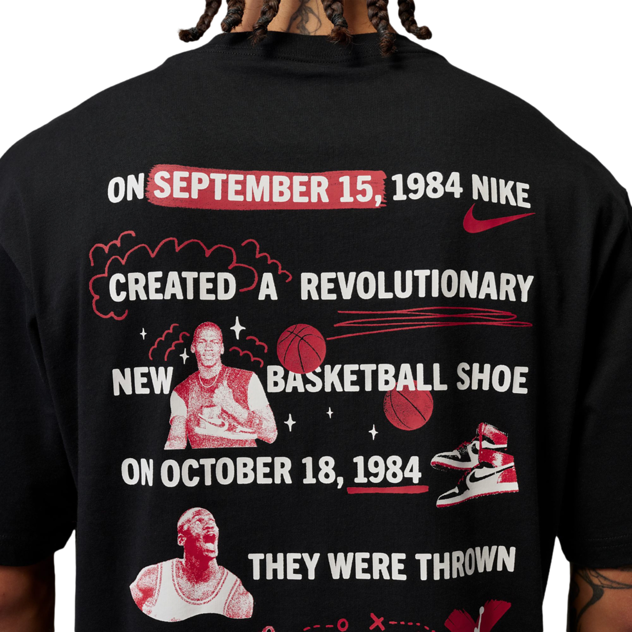 Jordan Brooklyn Banned Graphic Short Sleeve Crew  Image 2 of 4. Tap to open photo gallery.