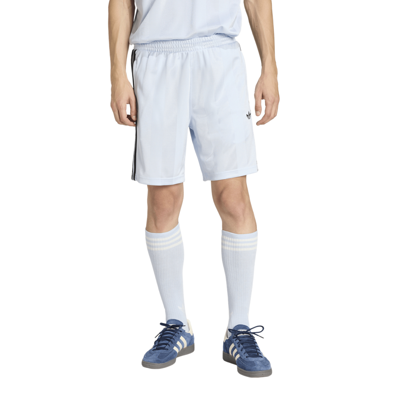 adidas 3 Stripes Loose Engineered Shorts 8"  Image 1 of 5. Tap to open photo gallery.